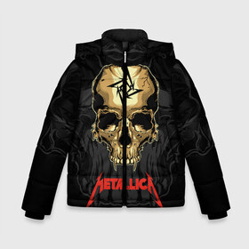 Зимняя куртка для мальчиков 3D с принтом Metallica в городе Новоалтайск, ткань верха — 100% полиэстер; подклад — 100% полиэстер, утеплитель — 100% полиэстер | длина ниже бедра, удлиненная спинка, воротник стойка и отстегивающийся капюшон. Есть боковые карманы с листочкой на кнопках, утяжки по низу изделия и внутренний карман на молнии. 

Предусмотрены светоотражающий принт на спинке, радужный светоотражающий элемент на пуллере молнии и на резинке для утяжки | american | james hetfield | kirk hammett | l | metal band | metallic | metallica | music | robot | rock | scales | sitting | skeleton | skull | throne | американская | джеймс хетфилд | кирк хэмметт | ларс ульрих | логотип | метал группа | металл