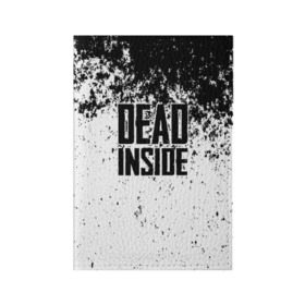 Обложка для паспорта матовая кожа с принтом Dead Inside в городе Новоалтайск, натуральная матовая кожа | размер 19,3 х 13,7 см; прозрачные пластиковые крепления | dead | dota | inside | аниме | внутри | гуль | дэд | инсайд | мертвец | мертвый | токийский