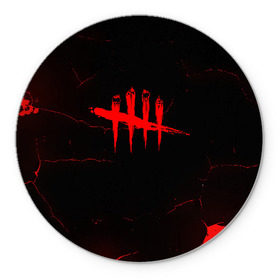 Коврик для мышки круглый с принтом DEAD BY DAYLIGHT в городе Новоалтайск, резина и полиэстер | круглая форма, изображение наносится на всю лицевую часть | lindemann | lm | rammstein | rock | кристиан лоренц | линдеманн | лм | музыка | рамштайн | рок | тилль линдеманн