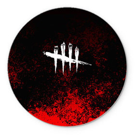 Коврик для мышки круглый с принтом DEAD BY DAYLIGHT в городе Новоалтайск, резина и полиэстер | круглая форма, изображение наносится на всю лицевую часть | lindemann | lm | rammstein | rock | кристиан лоренц | линдеманн | лм | музыка | рамштайн | рок | тилль линдеманн