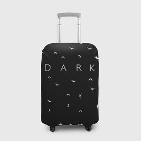 Чехол для чемодана 3D с принтом DARK - Birds (Тьма) в городе Новоалтайск, 86% полиэфир, 14% спандекс | двустороннее нанесение принта, прорези для ручек и колес | 1921 | 1953 | 1986 | 2019 | 2052 | dark | future | jonas | logo | mikkel | mundus | no future | portal | sic | будущего | йонас | лого | логотип | миккель | надпись | нет | портал | сериал | сериалы | символ | тьма