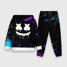 Детский костюм 3D (с толстовкой) с принтом MARSHMELLO КРАСКИ И НИЧЕГО ЛИШНЕГО   СМАЙЛ   МАРШМЕЛЛО в городе Новоалтайск,  |  | Тематика изображения на принте: america | dj | marshmello | usa | америка | маршмелло
