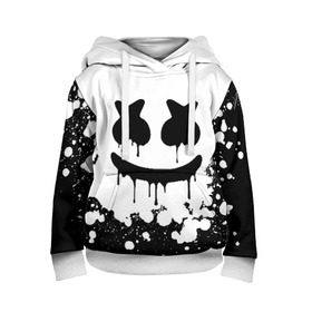 Детская толстовка 3D с принтом MARSHMELLO MELT в городе Новоалтайск, 100% полиэстер | двухслойный капюшон со шнурком для регулировки, мягкие манжеты на рукавах и по низу толстовки, спереди карман-кенгуру с мягким внутренним слоем | america | dj | marshmello | usa | америка | маршмелло
