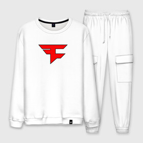 Мужской костюм хлопок с принтом FAZE CLAN в городе Новоалтайск, 100% хлопок | на свитшоте круглая горловина, мягкая резинка по низу. Брюки заужены к низу, на них два вида карманов: два “обычных” по бокам и два объемных, с клапанами, расположенные ниже линии бедра. Брюки с мягкой трикотажной резинкой на поясе и по низу штанин. В поясе для дополнительного комфорта — широкие завязки | astralis | awp | counter strike | cs go | cs go global offensive | faze clan | hyper beast | team liquid | астралис | тим ликвид | фейз клан | хайпер бист