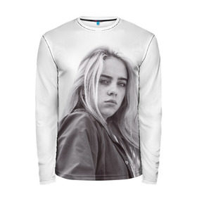 Мужской лонгслив 3D с принтом BILLIE EILISH в городе Новоалтайск, 100% полиэстер | длинные рукава, круглый вырез горловины, полуприлегающий силуэт | Тематика изображения на принте: ayelish | bad guy | bellyache | bilie eilish | bilie elish | billie | billie eilish | eilish | electronic | elish | music | били айлиш | билли айлиш | эйлиш | элиш