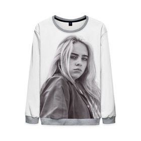 Мужской свитшот 3D с принтом BILLIE EILISH в городе Новоалтайск, 100% полиэстер с мягким внутренним слоем | круглый вырез горловины, мягкая резинка на манжетах и поясе, свободная посадка по фигуре | ayelish | bad guy | bellyache | bilie eilish | bilie elish | billie | billie eilish | eilish | electronic | elish | music | били айлиш | билли айлиш | эйлиш | элиш