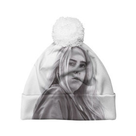 Шапка 3D c помпоном с принтом BILLIE EILISH в городе Новоалтайск, 100% полиэстер | универсальный размер, печать по всей поверхности изделия | ayelish | bad guy | bellyache | bilie eilish | bilie elish | billie | billie eilish | eilish | electronic | elish | music | били айлиш | билли айлиш | эйлиш | элиш