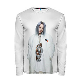 Мужской лонгслив 3D с принтом BILLIE EILISH в городе Новоалтайск, 100% полиэстер | длинные рукава, круглый вырез горловины, полуприлегающий силуэт | ayelish | bad guy | bellyache | bilie eilish | bilie elish | billie | billie eilish | eilish | electronic | elish | music | били айлиш | билли айлиш | эйлиш | элиш