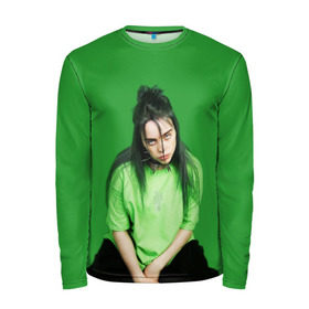 Мужской лонгслив 3D с принтом BILLIE EILISH в городе Новоалтайск, 100% полиэстер | длинные рукава, круглый вырез горловины, полуприлегающий силуэт | ayelish | bad guy | bellyache | bilie eilish | bilie elish | billie | billie eilish | eilish | electronic | elish | music | били айлиш | билли айлиш | эйлиш | элиш