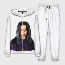 Мужской костюм 3D с принтом BILLIE EILISH в городе Новоалтайск, 100% полиэстер | Манжеты и пояс оформлены тканевой резинкой, двухслойный капюшон со шнурком для регулировки, карманы спереди | ayelish | bad guy | bellyache | bilie eilish | bilie elish | billie | billie eilish | eilish | electronic | elish | music | били айлиш | билли айлиш | эйлиш | элиш