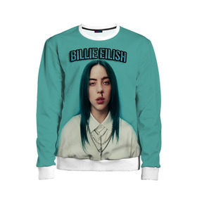 Детский свитшот 3D с принтом BILLIE EILISH в городе Новоалтайск, 100% полиэстер | свободная посадка, прямой крой, мягкая тканевая резинка на рукавах и понизу свитшота | Тематика изображения на принте: ayelish | bad guy | bellyache | bilie eilish | bilie elish | billie | billie eilish | eilish | electronic | elish | music | били айлиш | билли айлиш | эйлиш | элиш
