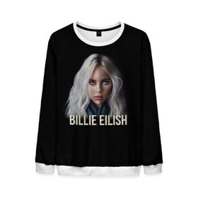 Мужской свитшот 3D с принтом BILLIE EILISH в городе Новоалтайск, 100% полиэстер с мягким внутренним слоем | круглый вырез горловины, мягкая резинка на манжетах и поясе, свободная посадка по фигуре | ayelish | bad guy | bellyache | bilie eilish | bilie elish | billie | billie eilish | eilish | electronic | elish | music | били айлиш | билли айлиш | эйлиш | элиш