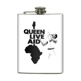 Фляга с принтом Queen LIVE AID в городе Новоалтайск, металлический корпус | емкость 0,22 л, размер 125 х 94 мм. Виниловая наклейка запечатывается полностью | bohemian | brian | freddie | john | mercury | must go on | queen | rhapsody | roger | taylor | the miracle | the show | богемская | рапсодия | роджер тейлор | фредди меркьюри