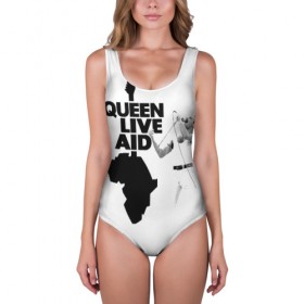 Купальник-боди 3D с принтом Queen LIVE AID в городе Новоалтайск, 82% полиэстер, 18% эластан | Круглая горловина, круглый вырез на спине | bohemian | brian | freddie | john | mercury | must go on | queen | rhapsody | roger | taylor | the miracle | the show | богемская | рапсодия | роджер тейлор | фредди меркьюри