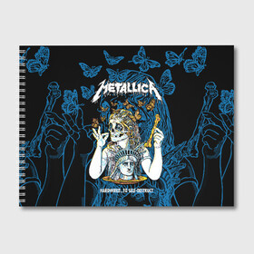 Альбом для рисования с принтом Metallica в городе Новоалтайск, 100% бумага
 | матовая бумага, плотность 200 мг. | Тематика изображения на принте: american | bone | butterflies | death | fly | girl | head | james hetfield | kirk hammett | metal band | metallica | music | plate | rock | skull | statue of liberty | американская | бабочки | голова | девушка | держит | кость | кушает | летают | металлик