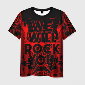 Мужская футболка 3D с принтом We Will Rock You в городе Новоалтайск, 100% полиэфир | прямой крой, круглый вырез горловины, длина до линии бедер | Тематика изображения на принте: bohemian | brian | freddie | john | mercury | must go on | queen | rhapsody | roger | taylor | the miracle | the show | богемская | рапсодия | роджер тейлор | фредди меркьюри