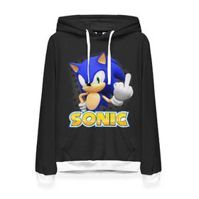 Женская толстовка 3D с принтом Sonic в городе Новоалтайск, 100% полиэстер  | двухслойный капюшон со шнурком для регулировки, мягкие манжеты на рукавах и по низу толстовки, спереди карман-кенгуру с мягким внутренним слоем. | hedgehog | metal sonic | silver | silver the hedgehog | sonic | sonic boom | sonic the hedgehog | еж | ёж сонник | ежик | игры | соник | фильмы