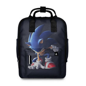 Женский рюкзак 3D с принтом Sonic в городе Новоалтайск, 100% полиэстер | лямки с регулируемой длиной, сверху ручки, чтобы рюкзак нести как сумку. Основное отделение закрывается на молнию, как и внешний карман. Внутри два дополнительных кармана, один из которых закрывается на молнию. По бокам два дополнительных кармашка, куда поместится маленькая бутылочка
 | 2020 | boom | metal | silver | silver the hedgehog | sonic | sonic 2020 | sonic the | еж | ёж сонник | ежик | игры | кино | мультфильм | соник фильм | фильмы