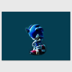 Поздравительная открытка с принтом Sonic в городе Новоалтайск, 100% бумага | плотность бумаги 280 г/м2, матовая, на обратной стороне линовка и место для марки
 | hedgehog | metal sonic | silver | silver the hedgehog | sonic | sonic boom | sonic the hedgehog | еж | ёж сонник | ежик | игры | соник | фильмы