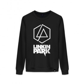 Женский свитшот хлопок с принтом LINKIN PARK (настраиваемый) в городе Новоалтайск, 100% хлопок | прямой крой, круглый вырез, на манжетах и по низу широкая трикотажная резинка  | chester bennington | linkin park | mike shinoda | линкин парк