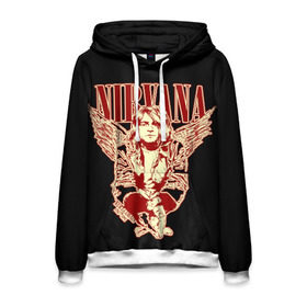Мужская толстовка 3D с принтом Nirvana в городе Новоалтайск, 100% полиэстер | двухслойный капюшон со шнурком для регулировки, мягкие манжеты на рукавах и по низу толстовки, спереди карман-кенгуру с мягким внутренним слоем. | Тематика изображения на принте: bleach | blew | cobain | dave | geffen | hormoaning | in utero | incesticide | krist | kurt | nevermind | nirvana | novoselic | rock | vevo | геффен | курт кобейн | нирвана | рок