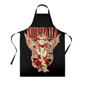 Фартук 3D с принтом Nirvana в городе Новоалтайск, 100% полиэстер | общий размер — 65 х 85 см, ширина нагрудника — 26 см, горловина — 53 см, длина завязок — 54 см, общий обхват в поясе — 173 см. Принт на завязках и на горловине наносится с двух сторон, на основной части фартука — только с внешней стороны | bleach | blew | cobain | dave | geffen | hormoaning | in utero | incesticide | krist | kurt | nevermind | nirvana | novoselic | rock | vevo | геффен | курт кобейн | нирвана | рок
