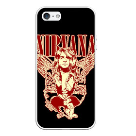 Чехол для iPhone 5/5S матовый с принтом Nirvana в городе Новоалтайск, Силикон | Область печати: задняя сторона чехла, без боковых панелей | bleach | blew | cobain | dave | geffen | hormoaning | in utero | incesticide | krist | kurt | nevermind | nirvana | novoselic | rock | vevo | геффен | курт кобейн | нирвана | рок