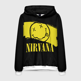 Мужская толстовка 3D с принтом Nirvana в городе Новоалтайск, 100% полиэстер | двухслойный капюшон со шнурком для регулировки, мягкие манжеты на рукавах и по низу толстовки, спереди карман-кенгуру с мягким внутренним слоем. | Тематика изображения на принте: bleach | blew | cobain | dave | geffen | hormoaning | in utero | incesticide | krist | kurt | nevermind | nirvana | novoselic | rock | vevo | геффен | курт кобейн | нирвана | рок