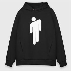 Мужское худи Oversize хлопок с принтом BILLIE EILISH (НА СПИНЕ) в городе Новоалтайск, френч-терри — 70% хлопок, 30% полиэстер. Мягкий теплый начес внутри —100% хлопок | боковые карманы, эластичные манжеты и нижняя кромка, капюшон на магнитной кнопке | Тематика изображения на принте: be | billie | billie eilish | билли | билли айлиш