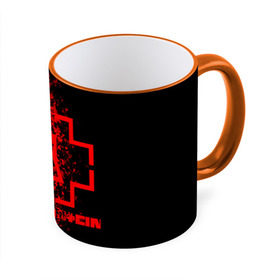 Кружка с принтом Rammstein. в городе Новоалтайск, керамика | ёмкость 330 мл | 3d | hard | logo | metal | music | rammstein | rock | геометрия | градиент | гранж | знак | иллюстрация | лого | метал | музыка | рамштайн | рок | символ | текстура