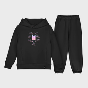 Детский костюм хлопок Oversize с принтом BTS АВТОГРАФЫ в городе Новоалтайск,  |  | bangtan boys | bt21 | bts | бтс