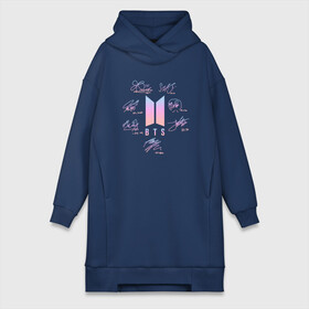 Платье-худи хлопок с принтом BTS АВТОГРАФЫ в городе Новоалтайск,  |  | bangtan boys | bt21 | bts | бтс