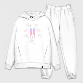 Мужской костюм хлопок OVERSIZE с принтом BTS АВТОГРАФЫ в городе Новоалтайск,  |  | bangtan boys | bt21 | bts | бтс