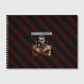 Альбом для рисования с принтом Rammstein (Росомаха) в городе Новоалтайск, 100% бумага
 | матовая бумага, плотность 200 мг. | Тематика изображения на принте: rammstein