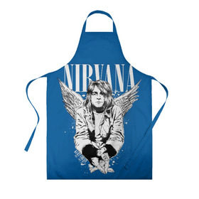 Фартук 3D с принтом Nirvana в городе Новоалтайск, 100% полиэстер | общий размер — 65 х 85 см, ширина нагрудника — 26 см, горловина — 53 см, длина завязок — 54 см, общий обхват в поясе — 173 см. Принт на завязках и на горловине наносится с двух сторон, на основной части фартука — только с внешней стороны | bleach | blew | cobain | dave | geffen | hormoaning | in utero | incesticide | krist | kurt | nevermind | nirvana | novoselic | rock | vevo | геффен | курт кобейн | нирвана | рок