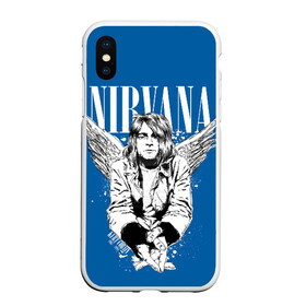 Чехол для iPhone XS Max матовый с принтом Nirvana в городе Новоалтайск, Силикон | Область печати: задняя сторона чехла, без боковых панелей | bleach | blew | cobain | dave | geffen | hormoaning | in utero | incesticide | krist | kurt | nevermind | nirvana | novoselic | rock | vevo | геффен | курт кобейн | нирвана | рок