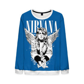 Мужской свитшот 3D с принтом Nirvana в городе Новоалтайск, 100% полиэстер с мягким внутренним слоем | круглый вырез горловины, мягкая резинка на манжетах и поясе, свободная посадка по фигуре | bleach | blew | cobain | dave | geffen | hormoaning | in utero | incesticide | krist | kurt | nevermind | nirvana | novoselic | rock | vevo | геффен | курт кобейн | нирвана | рок