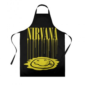Фартук 3D с принтом Nirvana в городе Новоалтайск, 100% полиэстер | общий размер — 65 х 85 см, ширина нагрудника — 26 см, горловина — 53 см, длина завязок — 54 см, общий обхват в поясе — 173 см. Принт на завязках и на горловине наносится с двух сторон, на основной части фартука — только с внешней стороны | bleach | blew | cobain | dave | geffen | hormoaning | in utero | incesticide | krist | kurt | nevermind | nirvana | novoselic | rock | vevo | геффен | курт кобейн | нирвана | рок