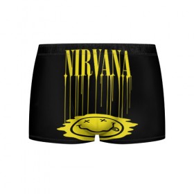 Мужские трусы 3D с принтом Nirvana в городе Новоалтайск, 50% хлопок, 50% полиэстер | классическая посадка, на поясе мягкая тканевая резинка | Тематика изображения на принте: bleach | blew | cobain | dave | geffen | hormoaning | in utero | incesticide | krist | kurt | nevermind | nirvana | novoselic | rock | vevo | геффен | курт кобейн | нирвана | рок