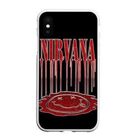 Чехол для iPhone XS Max матовый с принтом Nirvana в городе Новоалтайск, Силикон | Область печати: задняя сторона чехла, без боковых панелей | bleach | blew | cobain | dave | geffen | hormoaning | in utero | incesticide | krist | kurt | nevermind | nirvana | novoselic | rock | vevo | геффен | курт кобейн | нирвана | рок