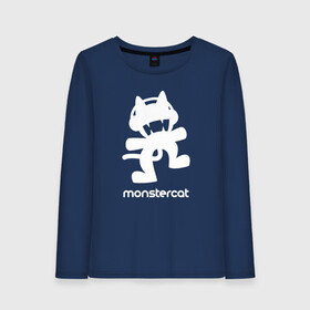 Женский лонгслив хлопок с принтом MONSTERCAT в городе Новоалтайск, 100% хлопок |  | cat | monster | monster cat | monstercat | кот | монстеркет