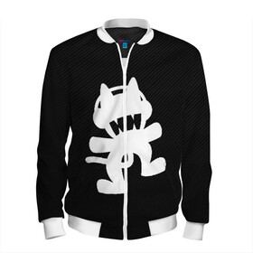 Мужской бомбер 3D с принтом MONSTERCAT в городе Новоалтайск, 100% полиэстер | застегивается на молнию, по бокам два кармана без застежек, по низу бомбера и на воротнике - эластичная резинка | carbon | cat | monster | monster cat | monstercat | карбон | кот | монстеркет