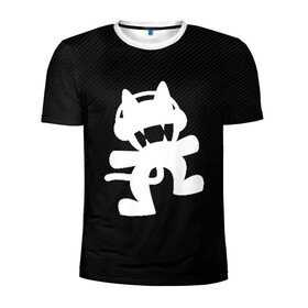Мужская футболка 3D спортивная с принтом MONSTERCAT в городе Новоалтайск, 100% полиэстер с улучшенными характеристиками | приталенный силуэт, круглая горловина, широкие плечи, сужается к линии бедра | carbon | cat | monster | monster cat | monstercat | карбон | кот | монстеркет