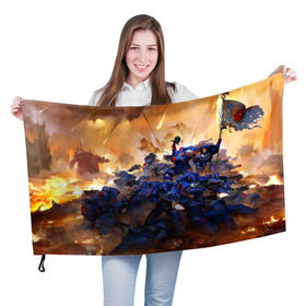 Флаг 3D с принтом WARHAMMER 40K в городе Новоалтайск, 100% полиэстер | плотность ткани — 95 г/м2, размер — 67 х 109 см. Принт наносится с одной стороны | abaddon | armada | battlefleet gothic | black legion | warhammer 40k | абаддон | чёрный легион
