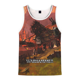 Мужская майка 3D с принтом WARHAMMER 40K в городе Новоалтайск, 100% полиэстер | круглая горловина, приталенный силуэт, длина до линии бедра. Пройма и горловина окантованы тонкой бейкой | Тематика изображения на принте: abaddon | armada | battlefleet gothic | black legion | warhammer 40k | абаддон | чёрный легион