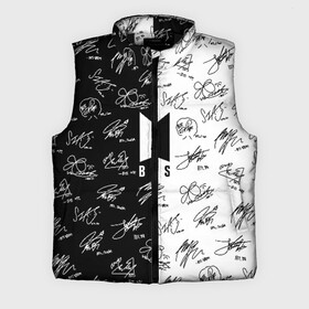 Мужской жилет утепленный 3D с принтом BTS АВТОГРАФЫ в городе Новоалтайск,  |  | bangtan boys | bt21 | bts | бтс