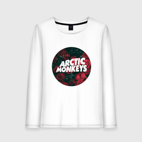 Женский лонгслив хлопок с принтом AM в городе Новоалтайск, 100% хлопок |  | alex turner | arctic monkeys | алекс тёрнер | арктик монкейс | арктические обезьяны