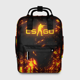 Женский рюкзак 3D с принтом CS GO FIRE в городе Новоалтайск, 100% полиэстер | лямки с регулируемой длиной, сверху ручки, чтобы рюкзак нести как сумку. Основное отделение закрывается на молнию, как и внешний карман. Внутри два дополнительных кармана, один из которых закрывается на молнию. По бокам два дополнительных кармашка, куда поместится маленькая бутылочка
 | Тематика изображения на принте: astralis | awp | counter strike | cs go | cs go global offensive | faze clan | hyper beast | team liquid | астралис | тим ликвид | фейз клан | хайпер бист
