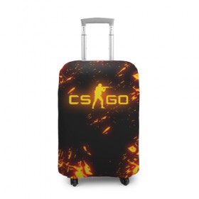 Чехол для чемодана 3D с принтом CS GO FIRE в городе Новоалтайск, 86% полиэфир, 14% спандекс | двустороннее нанесение принта, прорези для ручек и колес | astralis | awp | counter strike | cs go | cs go global offensive | faze clan | hyper beast | team liquid | астралис | тим ликвид | фейз клан | хайпер бист