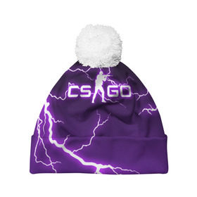 Шапка 3D c помпоном с принтом CS GO LIGHTNING STYLE в городе Новоалтайск, 100% полиэстер | универсальный размер, печать по всей поверхности изделия | astralis | awp | counter strike | cs go | cs go global offensive | faze clan | hyper beast | team liquid | thunder | астралис | молнии | тим ликвид | фейз клан | хайпер бист | шторм